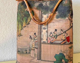 Famous Chinese painting-Dream of the Red Chamber / Master Piece Painting /Large Purse / Artist Painted & Handbag / Birthday Gift