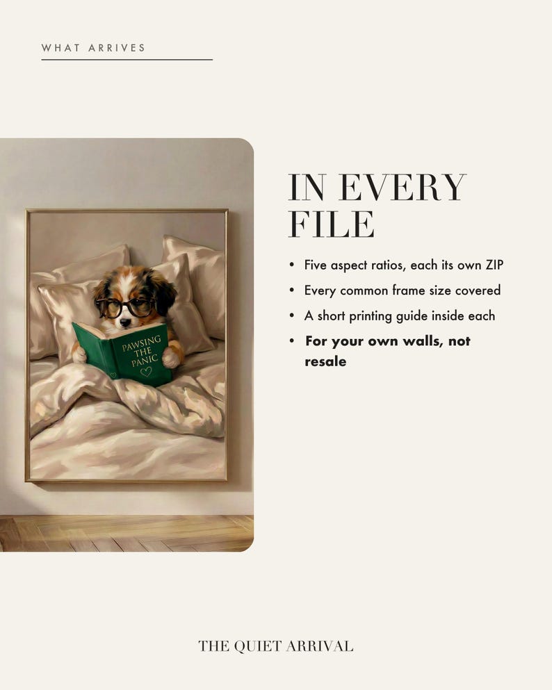 What is included in the instant download: five aspect ratios, each supplied as its own ZIP file