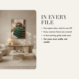 Instant digital download insert card explaining the zip files and print-ready JPGs inside