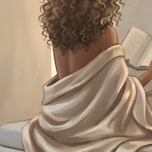 Close-up detail from Woman Reading by Candlelight, a cropped fragment of the printable artwork showing the painted texture, soft light and colour up close.
