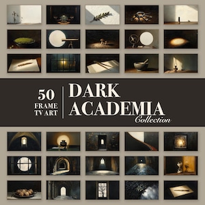 Dark Academia Frame TV Art Bundle of 50, Moody Gothic Library Vintage Samsung Digital Download