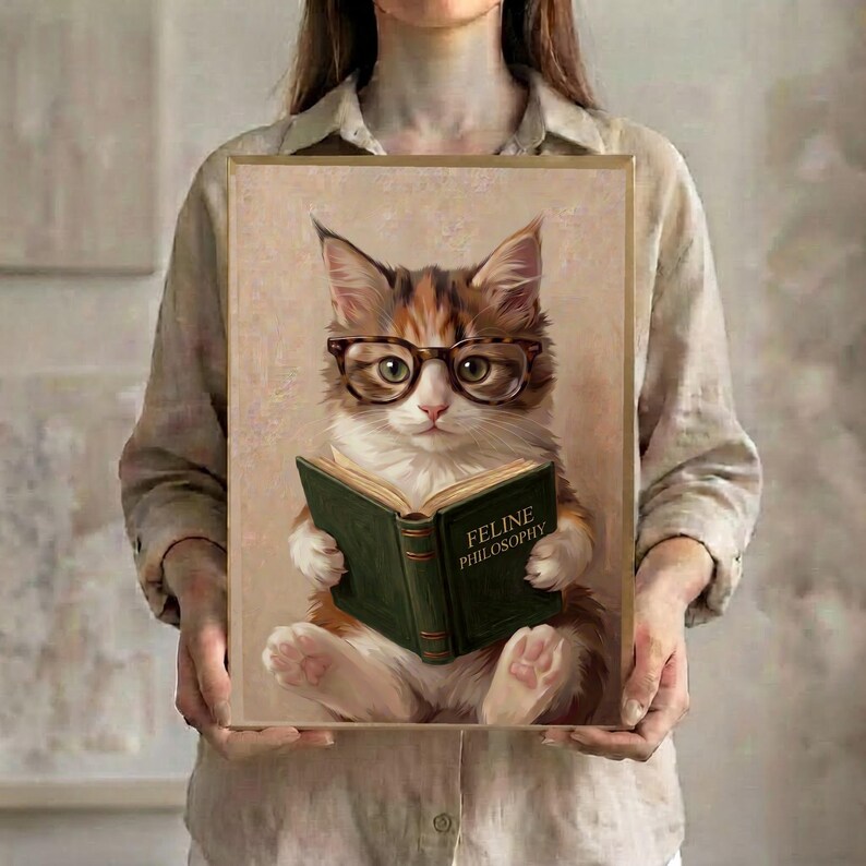 A person in a linen shirt holding the framed print in a slim gold frame