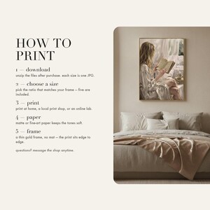 Five step guide to downloading, choosing a size, printing and framing this digital art print