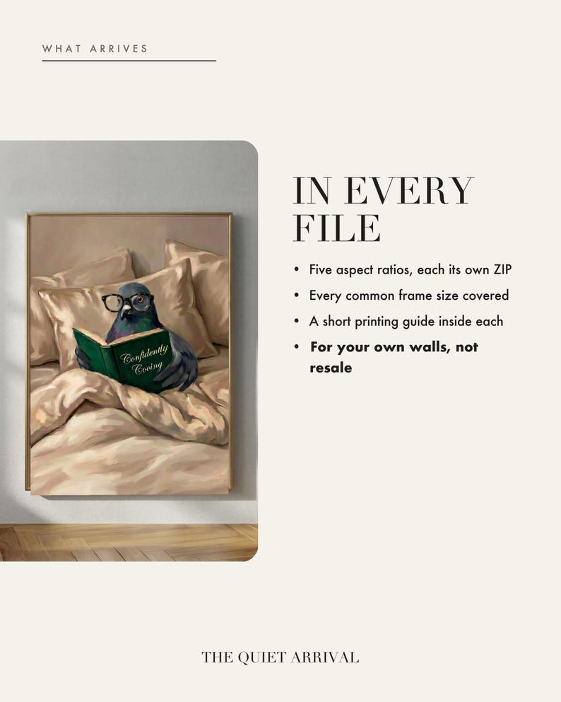 What is included in the instant download: five aspect ratios, each supplied as its own ZIP file