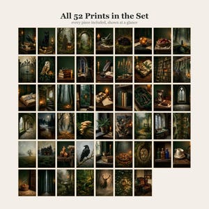 All 52 prints in the set shown as small framed thumbnails in a grid. Title reads All 52 Prints in the Set.