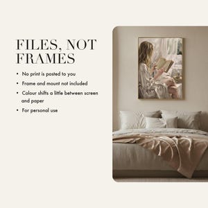 Digital files only, no physical print is shipped and the frame and mount are not included