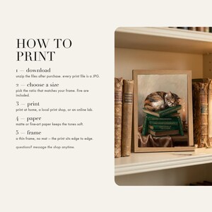 How to print card: download and unzip, choose the ratio that fits your frame, print at home or at a print shop, and framing and paper tips.