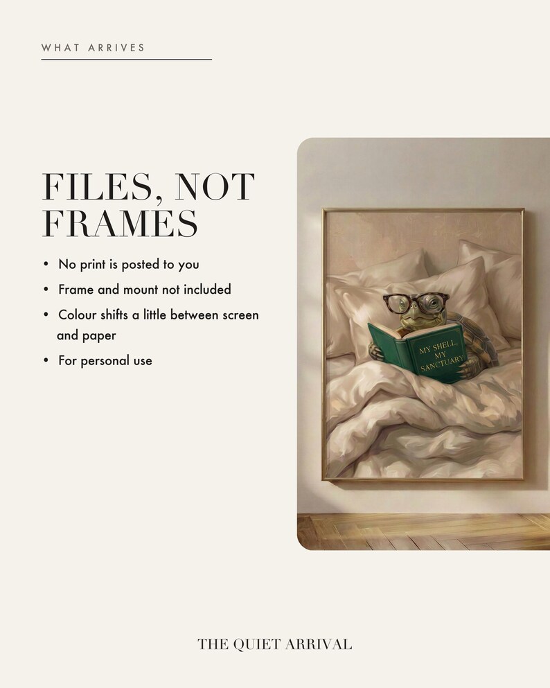 Digital files only, no physical print is shipped and the frame and mount are not included