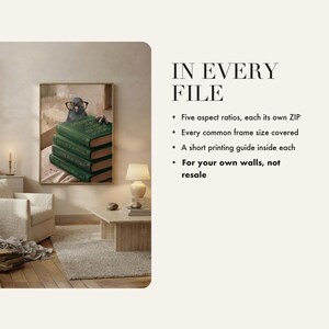 Instant digital download insert card explaining the zip files and print-ready JPGs inside