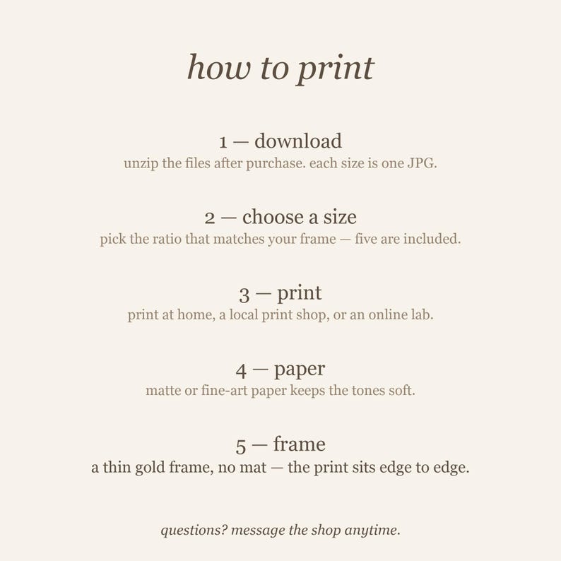 How to print guide included with the brunette woman reading in an emerald green arched nook digital download: home printing, print shop or online printing.
