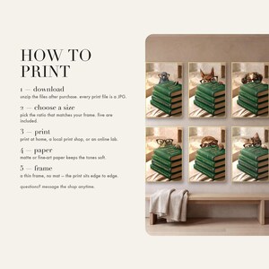 How to print card: download and unzip, choose the ratio that fits your frame, print at home or at a print shop, and framing and paper tips.