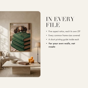 Instant digital download insert card explaining the zip files and print-ready JPGs inside