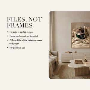 Digital files only, no physical print is shipped and the frame and mount are not included