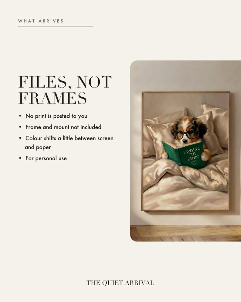 Digital files only, no physical print is shipped and the frame and mount are not included