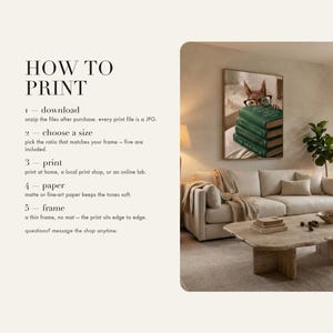 How-to-print insert card with quick steps for printing at home, a local shop, or an online service