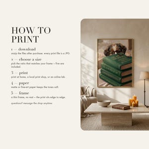 How-to-print insert card with quick steps for printing at home, a local shop, or an online service