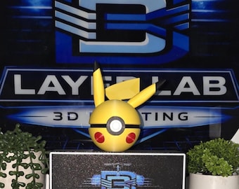 Pikachu - 3D Printed Creature Ball | Custom Color Desk Toy Collectible - desk toy
