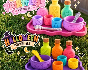 3D Printed Kids Potion Play Set | Sensory Witch & Wizard Pretend Play Kit