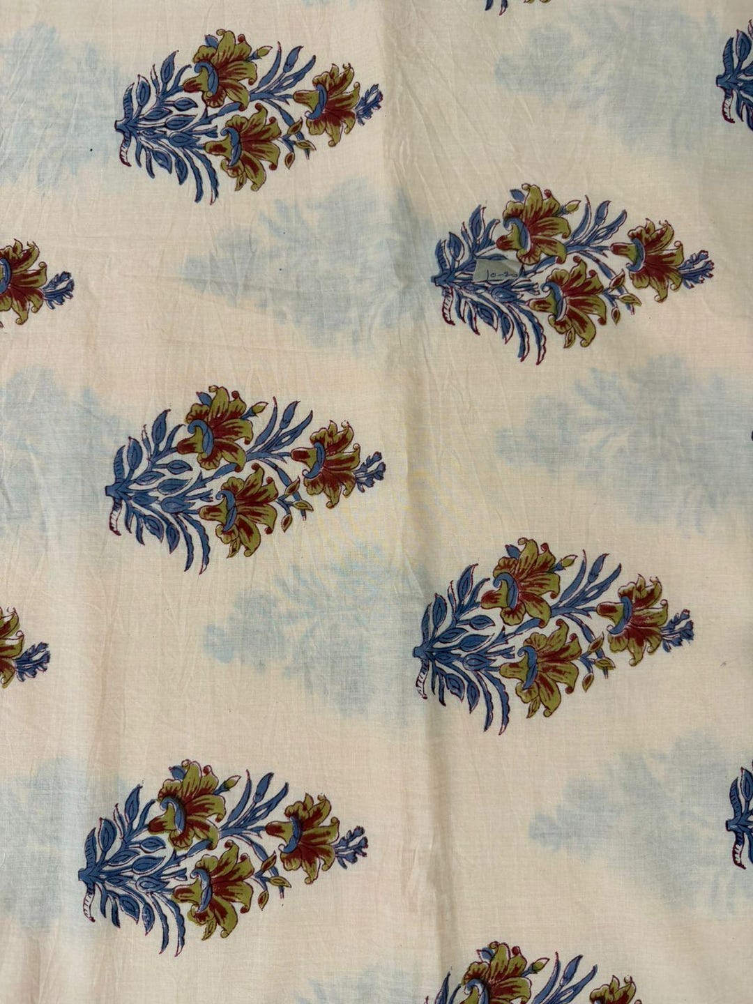 Floral Boota Hand Block Print Cotton Fabric | Handmade Indian Block ...