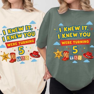Toy Story 5 Comfort Colors Shirt, I Knew It, I Knew You Shirt, It's A Tay Story, Disneyland Toy Story Birthday Shirt, Music Tee image 6