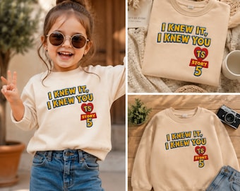 Embroidered Disneyland Pixar Toy Story 5 I Knew It I Knew You Shirt, Toy Story 5 Inspired Embroidery,I Knew It I Knew You