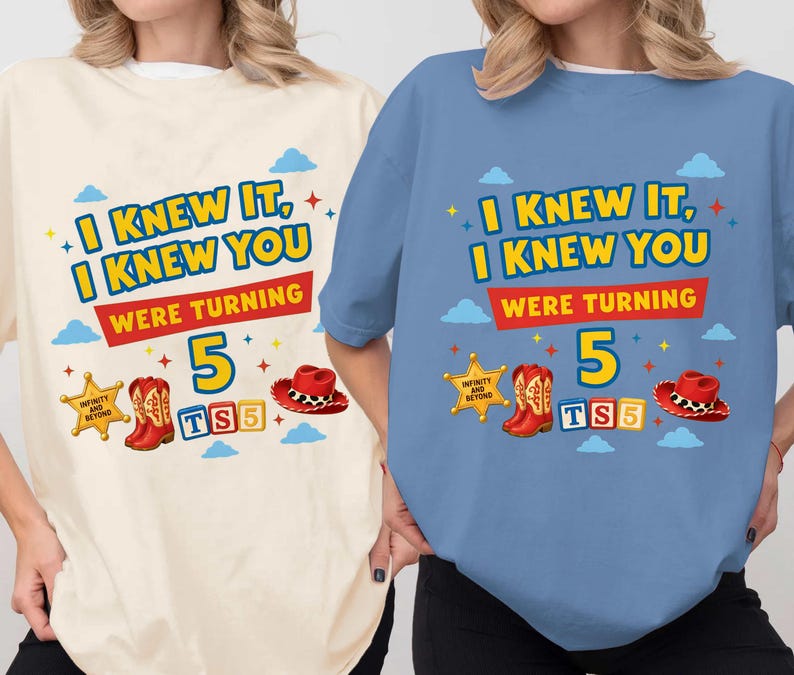 Toy Story 5 Comfort Colors Shirt, I Knew It, I Knew You Shirt, It's A Tay Story, Disneyland Toy Story Birthday Shirt, Music Tee image 1
