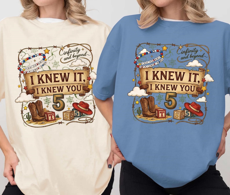 Chemise couleurs confort I Knew It, I Knew You, l'infini et au-delà, chemise Toy Story 5, chemise Disneyland Toy Story, t-shirt musique image 2