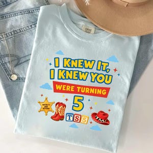 Toy Story 5 Comfort Colors Shirt, I Knew It, I Knew You Shirt, It's A Tay Story, Disneyland Toy Story Birthday Shirt, Music Tee image 4