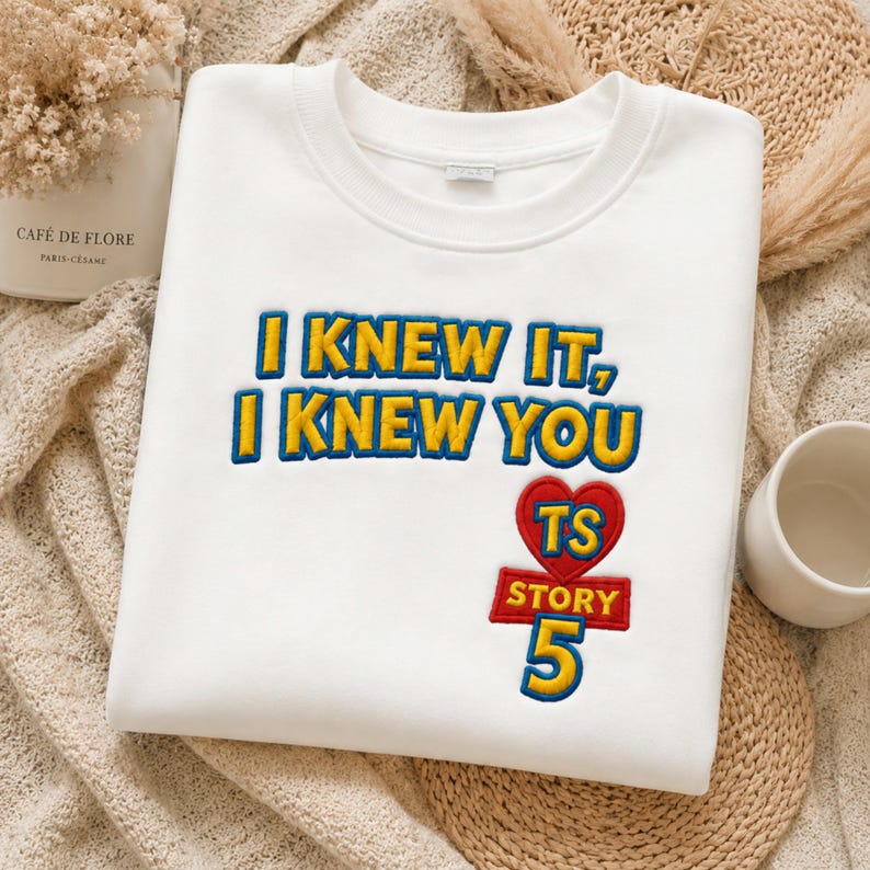 Embroidered Disneyland Pixar Toy Story 5 I Knew It I Knew You Shirt, Toy Story 5 Inspired Embroidery,I Knew It I Knew You afbeelding 3