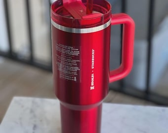 Stanley x Starbucks Holiday Red 40oz Tumbler Cup - 2023 Limited Edition