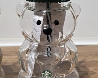 Starbucks Bearista Bear Glass Jar Cold Cup with Straw 2026 Holiday Xmas Gifts