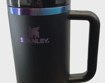 Stanley Quencher 40 oz Tumbler | Black Chrome Insulated Travel Mug Handle Straw