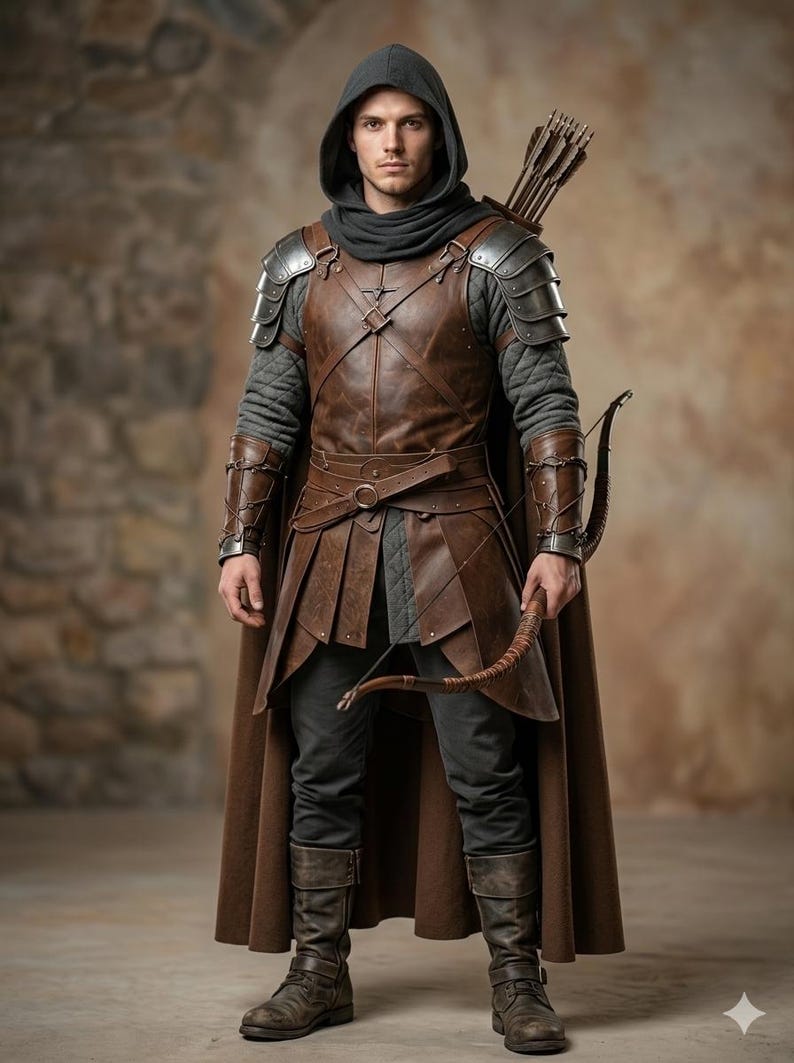 Leather Ranger Armor Set | Medieval Fantasy Cosplay LARP Archer Costume ...
