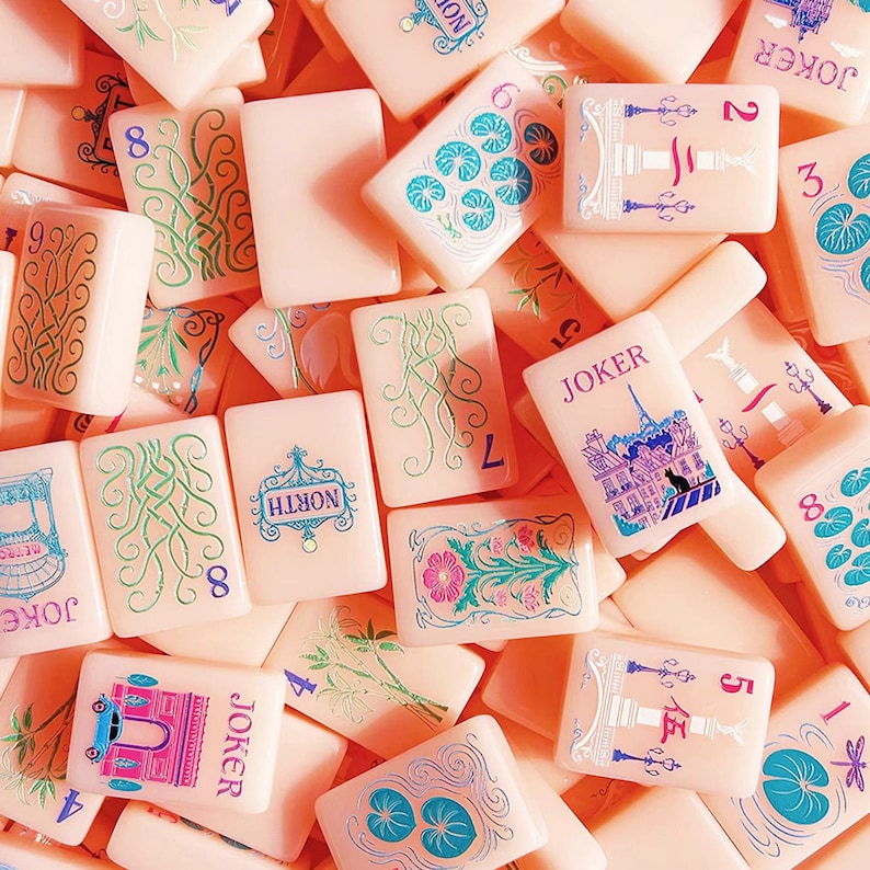 American Mahjong Set - 160 Premium Tiles,Complete with Jokers, Durable for Family Game Nights & Parties image 11