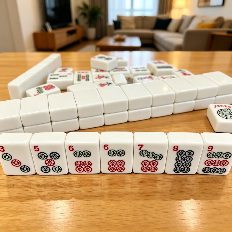 American Mahjong Set - 160 Premium Tiles,Complete with Jokers, Durable for Family Game Nights & Parties image 2