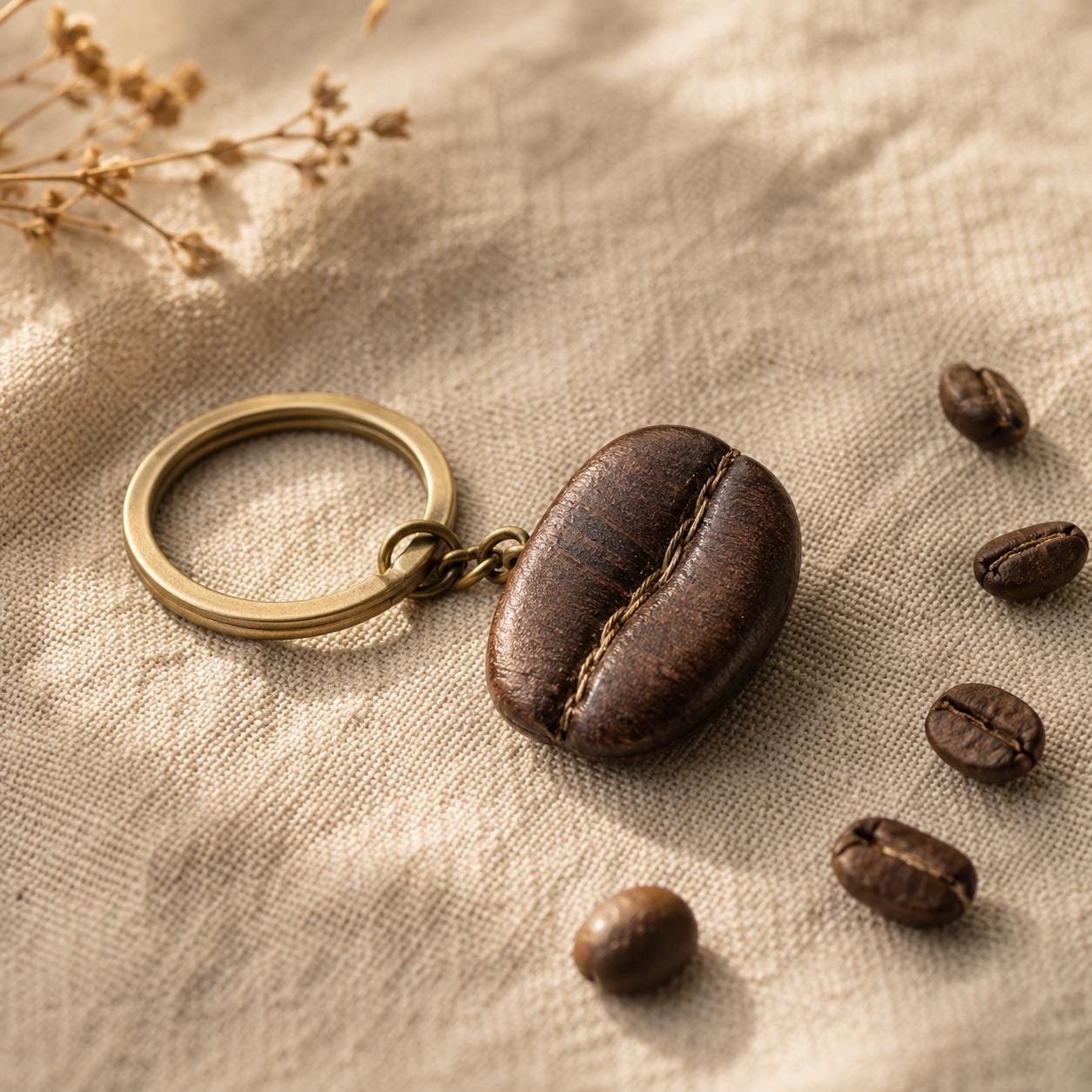 Coffee Bean Bag Charm - Etsy