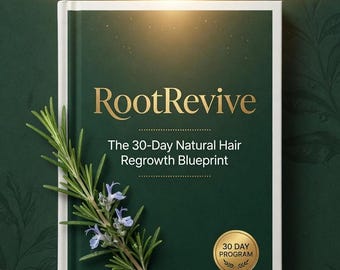 Natürliches Nachwachsen der Haare Blueprint | 30-Tage System, Kopfhaut Detox, Ernährungsplan (PDF Download)