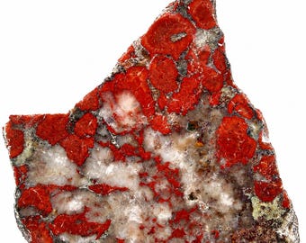 Red Cobra Jasper Slab, Polished Crystal Display Stone, Collector Mineral Specimen