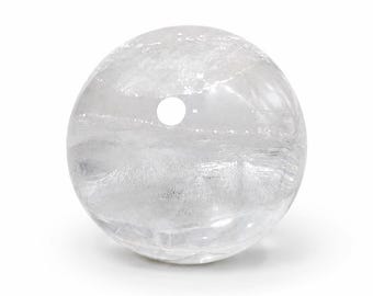 Natural Clear Quartz Sphere 80mm Crystal Ball, Healing Meditation Stone, Energy Decor