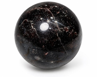 Natural Garnet Sphere 60mm, Root Chakra Protection Stone, Meditation Decor
