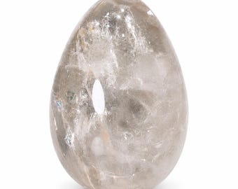 Large Rainbow Clear Quartz Crystal Egg | Polished Natural Healing Display Stone