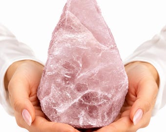 Large Raw Rose Quartz Crystal, Natural Pink Quartz Freeform, Healing Crystal, Self Love Stone, Heart Chakra Reiki Crystal