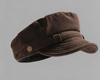 Gorra de vendedor de periódicos japonesa de ante retro, de color liso, plana, estilo pintor, boina informal británica para otoño e invierno, para hombres y mujeres