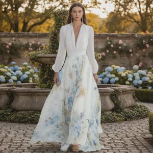 Blue Maxi Dress Wedding Guest - Etsy