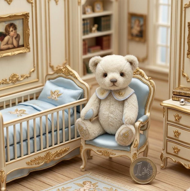 Dollhouse Teddy Bear STL 3D Print, Ornate Miniature Toy, 1:12 Scale ...