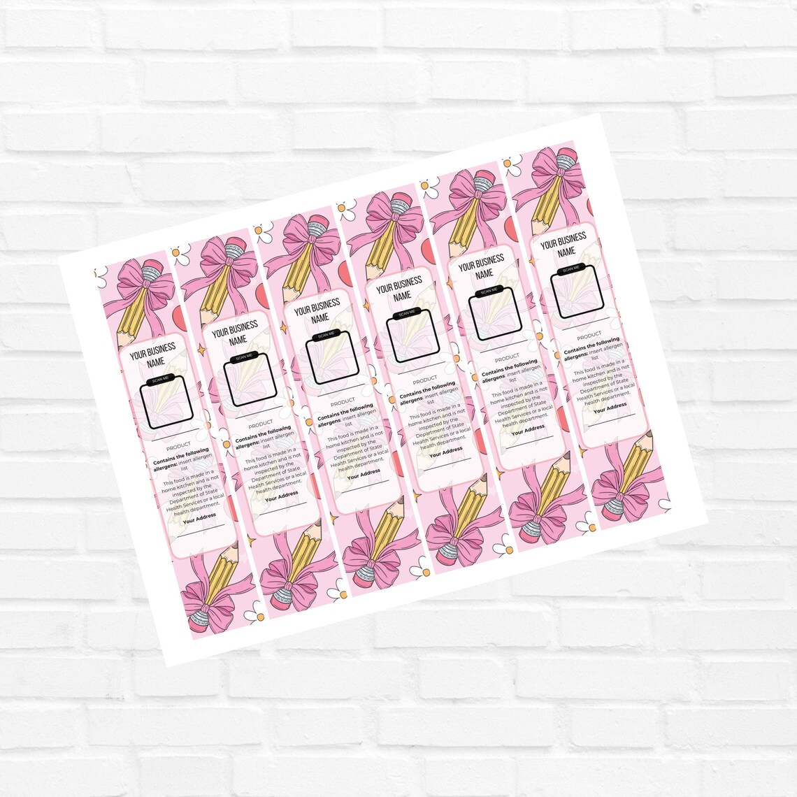 Mini Cake Label , Mini Loaf Baking Pan Label, Mini Cake Label, Loaf Pan ...