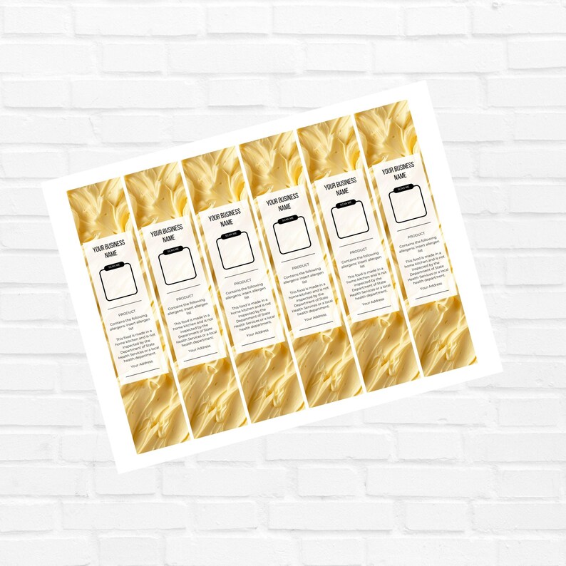 Cake Frosting Labels ,mini Cake Tin Label, Customizable Template ...