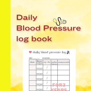 血圧記録用紙（印刷用PDF）｜毎日の血圧トラッカー＆心臓健康日記｜医療記録帳（即時ダウンロード）