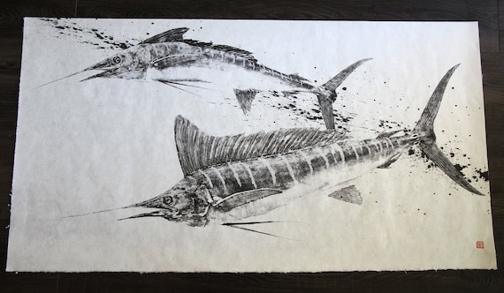 と*る様 SMITH MARRYAT MR8 彫金 Engraving Hoku STRIPED MARLIN 
