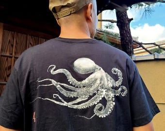 Oktopus T-shirt - Gyotaku von Dwight Hwang